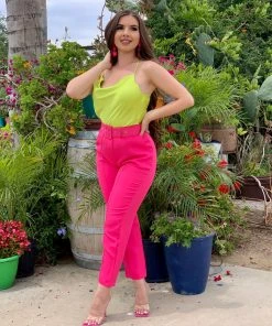 Valeria'S Boutique Sophia Pants (Pink) COLORES Collection