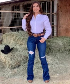 Valeria'S Boutique New Arrivals Ruby High Rise Flare Jeans (Dark)