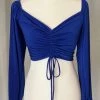Valeria'S Boutique New Arrivals Ally Ruched Drawstring Top (Royal Blue)