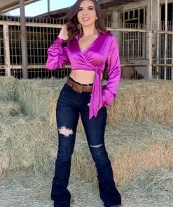 Valeria'S Boutique Ruby High Rise Flare Jeans (Extra Dark) New Arrivals