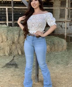 Valeria'S Boutique The Classic High Rise Flare Jeans (Light) New Arrivals