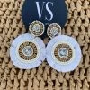 Valeria'S Boutique White Sand Beach Earrings Summer / Beach
