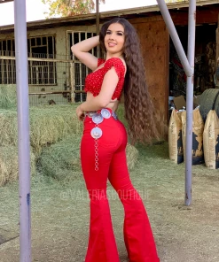 Valeria'S Boutique Chamoy High Rise Flare Jeans - Long Length 34" Inseam COLORES Collection