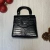 Valeria'S Boutique New Arrivals Snakeskin Handbag (Black)