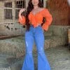 Valeria'S Boutique Bidi Bidi Bom Bom High Rise Bell Bottom Jeans (Light)