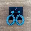 Valeria'S Boutique Western Hoop Earrings (Turquoise)