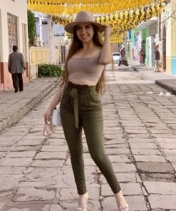 Valeria'S Boutique New Arrivals Chloe High Rise Pants (Olive)