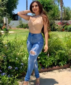 Valeria'S Boutique New Arrivals Evette Mesh Top (Nude)