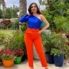 Valeria'S Boutique COLORES Collection Sophie Pants (Orange)