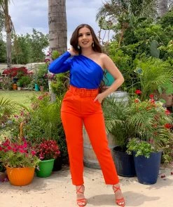 Valeria'S Boutique COLORES Collection Sophie Pants (Orange)