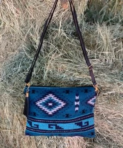 Valeria'S Boutique Blues Aztec Clutch New Arrivals