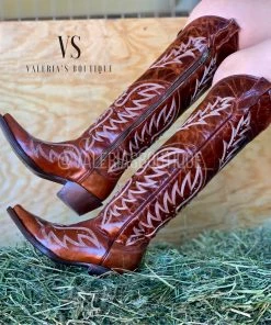 Valeria'S Boutique Valeria’S Boutique Tall Western Boots (Cognac)