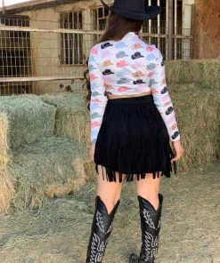 Valeria'S Boutique Texana Print Top Rodeo Collection