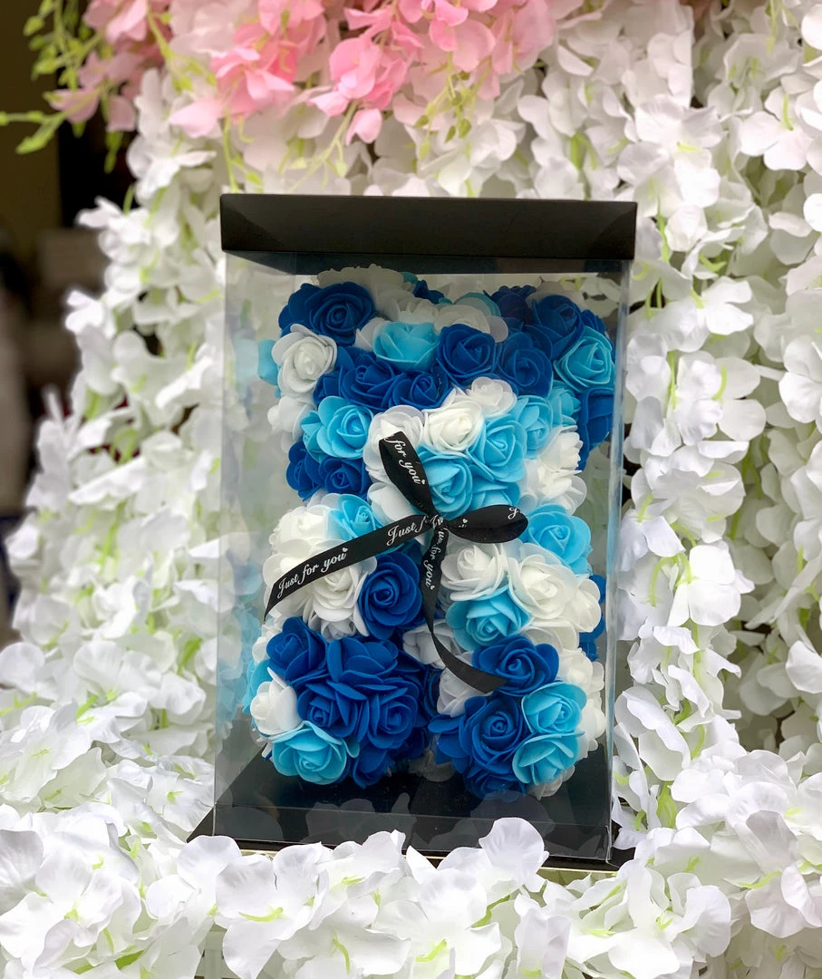 Valeria'S Boutique Rose Teddy Bears (Royal Blue) Birthday / Anniversary Gifts 3 Valeria'S Boutique Rose Teddy Bears (Royal Blue) Birthday / Anniversary Gifts