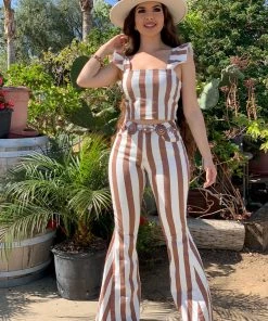 Valeria'S Boutique Vintage Striped Top Rodeo Collection