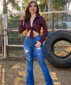 Valeria'S Boutique Sophia Satin Bodysuit (Chocolate)