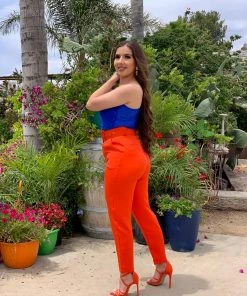 Valeria'S Boutique COLORES Collection Sophie Pants (Orange)