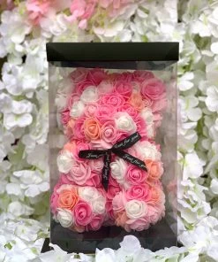 Valeria'S Boutique Rose Teddy Bears (Peach)