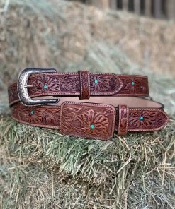 Valeria'S Boutique Cincelado Belts (Touch Of Turquoise) - Rectangle Buckle New Arrivals