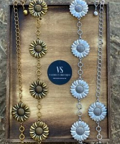 Valeria'S Boutique Sunflower Chain Belt (Gold) New Arrivals