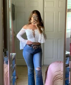 Valeria'S Boutique Rosalia High Rise Flare Jeans (Light) - Long Length 34" Inseam New Arrivals