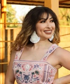 Valeria'S Boutique Color & Cultura Earrings (White)