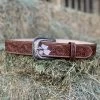 Valeria'S Boutique Cincelado Belts (La Flor Mas Bella) - Western Buckle