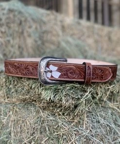 Valeria'S Boutique Cincelado Belts (La Flor Mas Bella) - Western Buckle