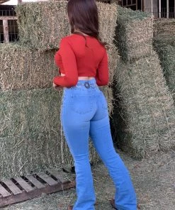 Valeria'S Boutique The Classic High Rise Flare Jeans (Light) New Arrivals