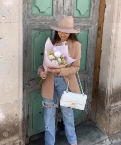 Valeria'S Boutique New Arrivals Classic Fitted Blazer (Nude)