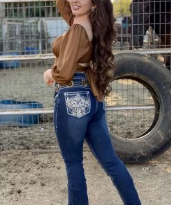 Valeria'S Boutique Glenda Mid Sleeve Top (Brown)