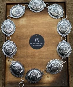 Valeria'S Boutique New Arrivals Classic Concho Chain Belt (Silver)