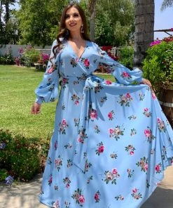 Valeria'S Boutique Carolina Floral Maxi Dress