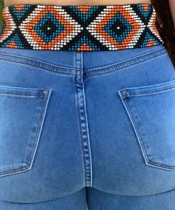 Valeria'S Boutique New Arrivals Azteca Beaded Elastic Belt