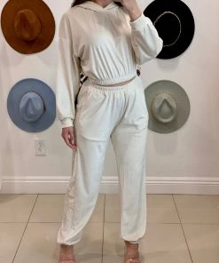 Valeria'S Boutique New Arrivals Vanessa Pant Set (Ivory)
