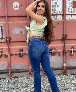 Valeria'S Boutique Adelita Crochet Tie Top (Sage) New Arrivals