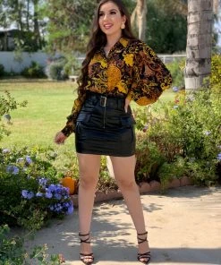 Valeria'S Boutique Unstoppable Printed Blouse