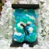 Valeria'S Boutique Rose Teddy Bears (Turquoise) Birthday / Anniversary Gifts