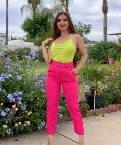 Valeria'S Boutique Sophia Pants (Pink) COLORES Collection