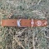 Valeria'S Boutique Arracada Jerezana Embroidered Western Belts (Honey) New Arrivals